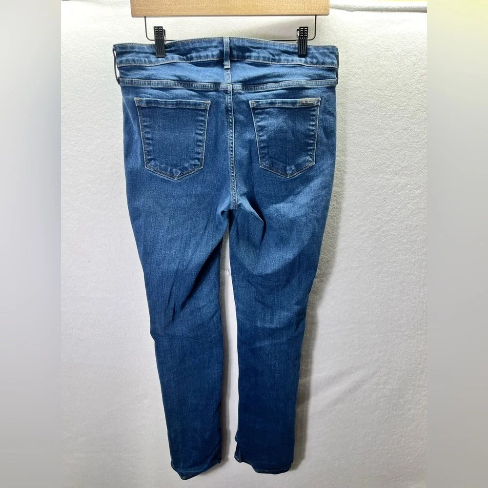 Eddie Bauer Slightly Curvy Straight Leg Jeans Womens 10 Blue‎ Denim Stretch 2243